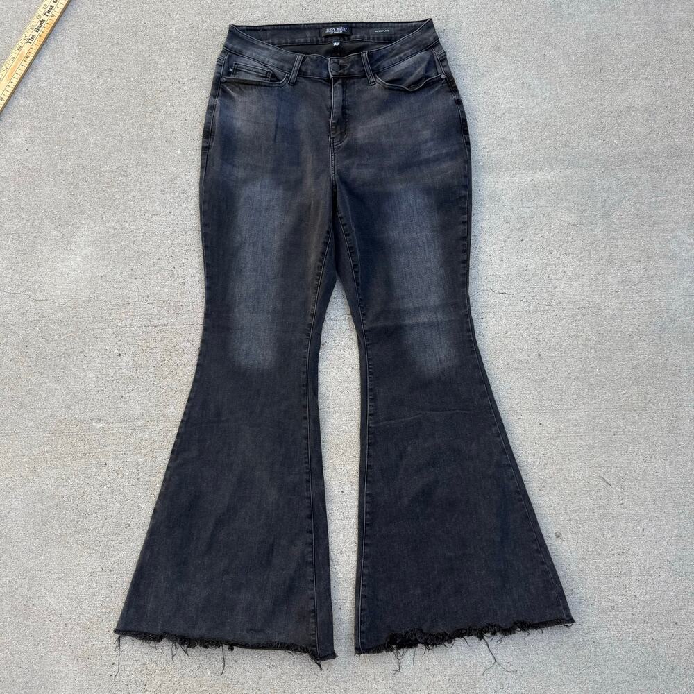 Judy Blue Black Faded Flare Jeans